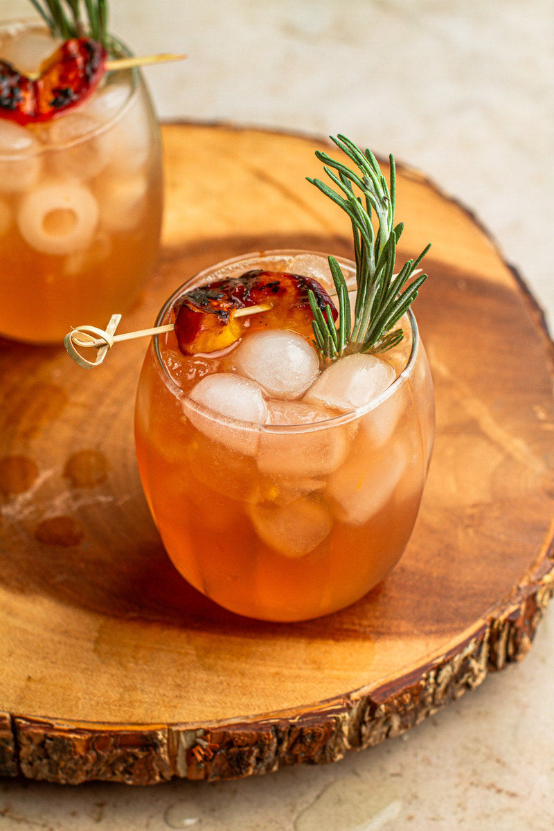 Grilled Peach Bourbon Maple Smash – Bear Mountain BBQ