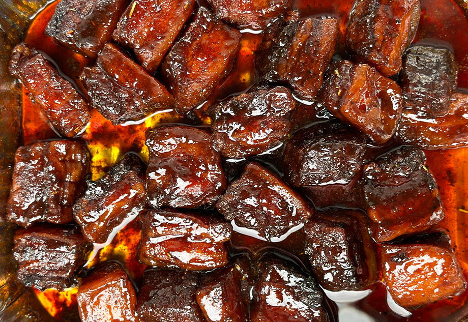 Smoked Pork Belly Burnt Ends – Bear Mountain BBQ