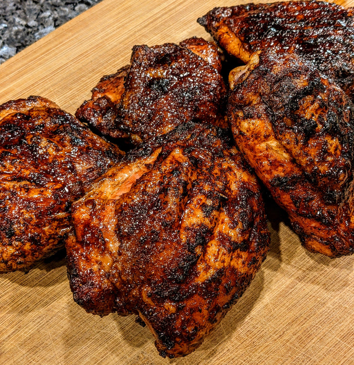 Soy Bourbon Butter Chicken Thighs