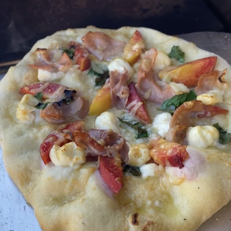 Peach Prosciutto Pizza
&ndash; Bear Mountain BBQ