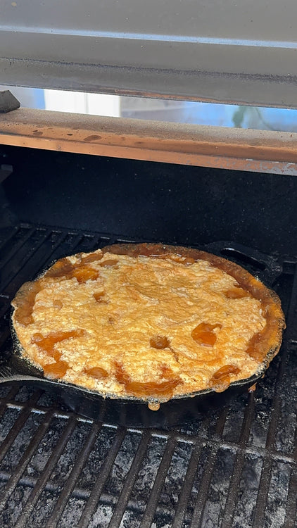 Smoked Apple Bourbon Dump Cobbler