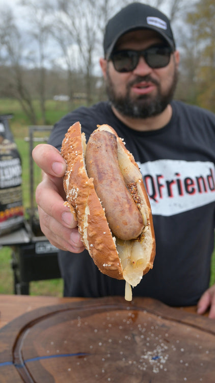 Beer Braised Bratwurst Sandwiches