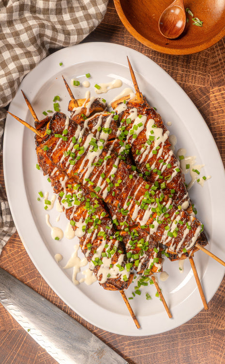 Buffalo Chicken Tortilla Kebabs