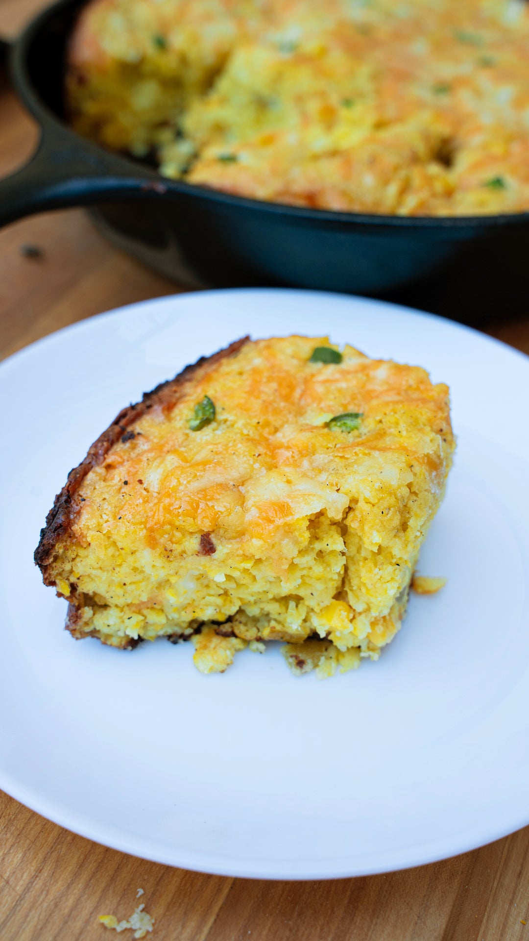 Smoked Corn Pudding with Hatch Green Chiles