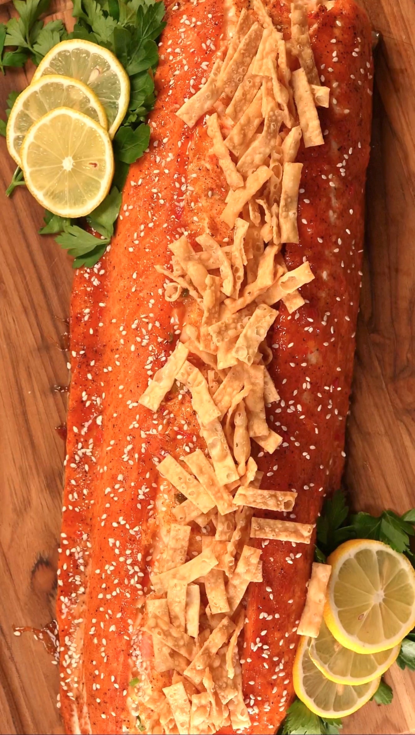Crab Rangoon Stuffed Salmon