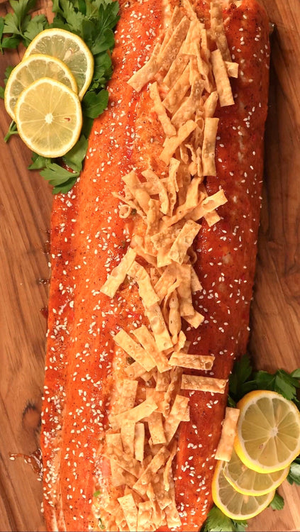 Crab Rangoon Stuffed Salmon