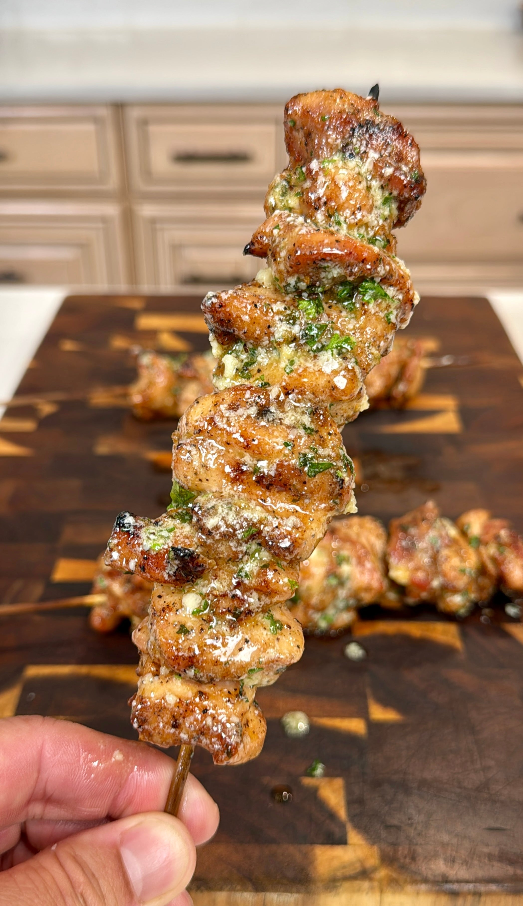 Garlic Parmesan Chicken Skewers