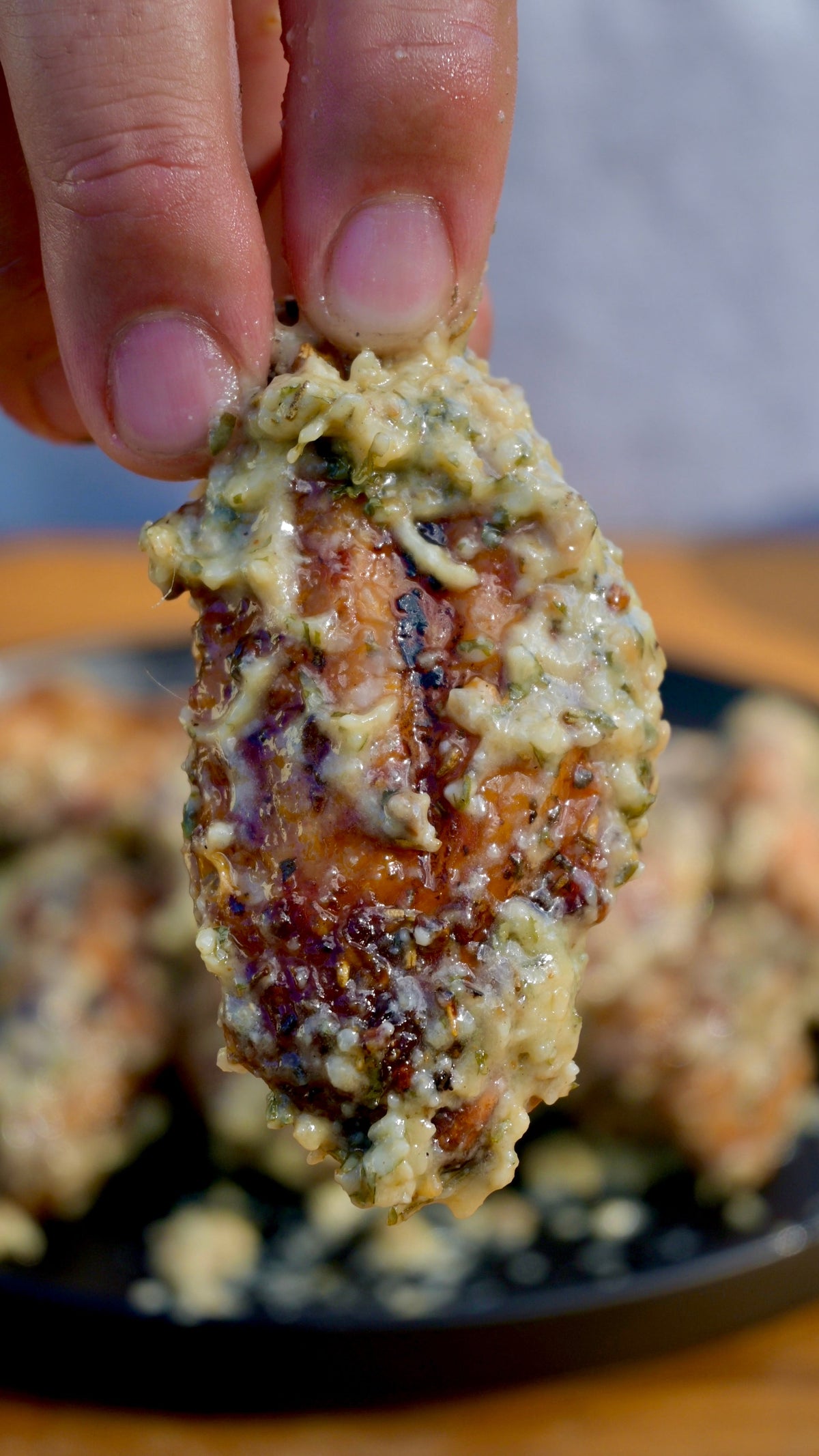 Smoked Garlic Parmesan Wings