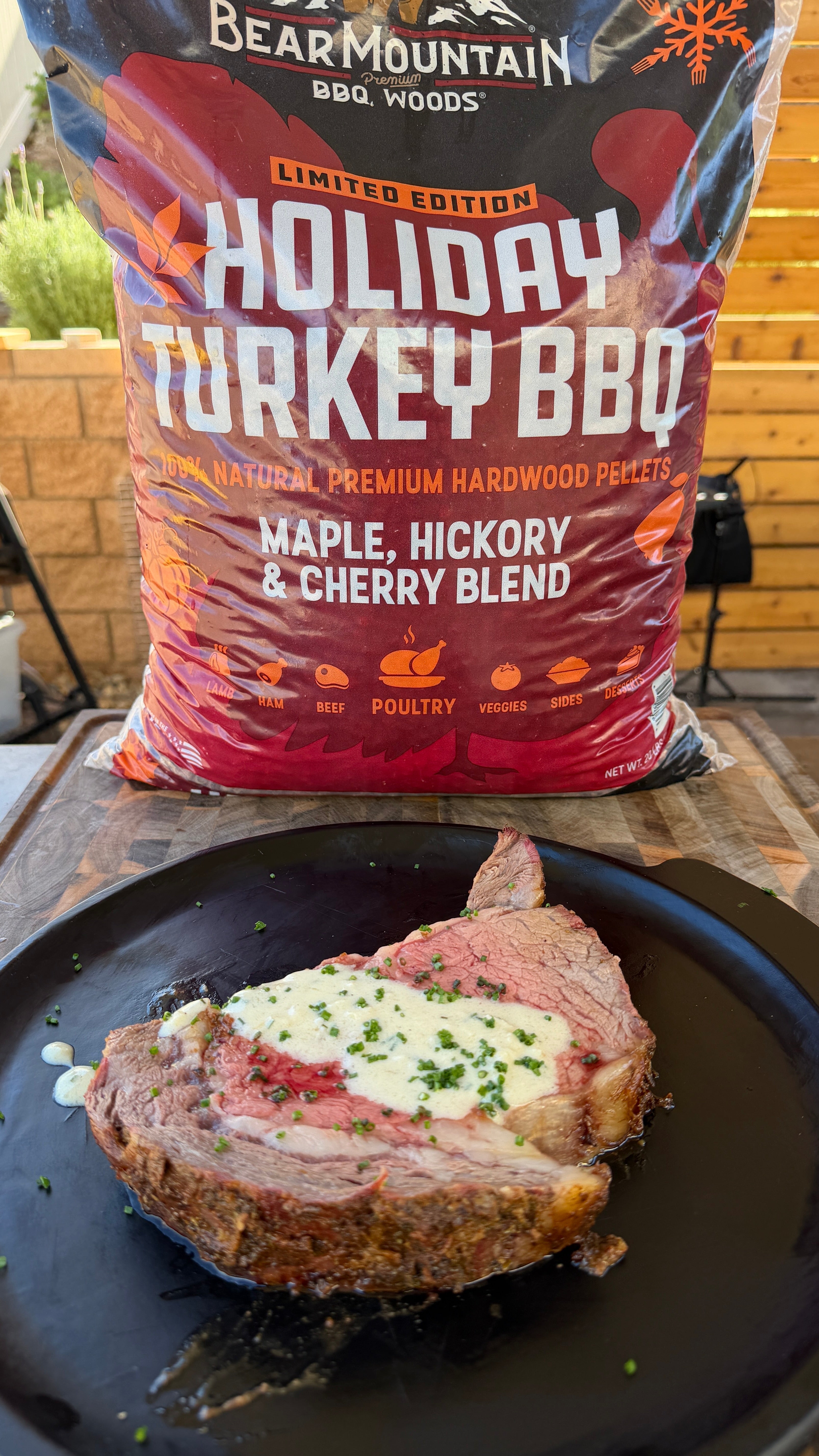 Garlic Herb–Crusted Smoked Prime Rib