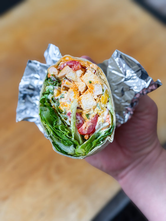The Grill Dads Smoked Buffalo Chicken Wrap