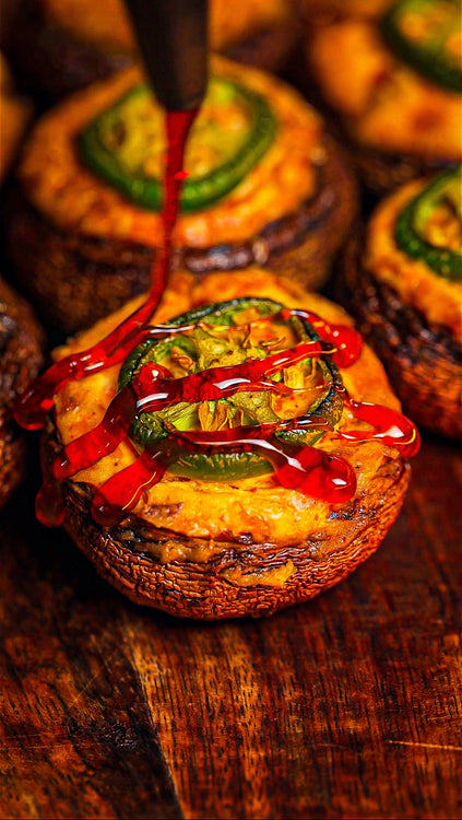 Jalapeno Popper Stuffed Mushrooms