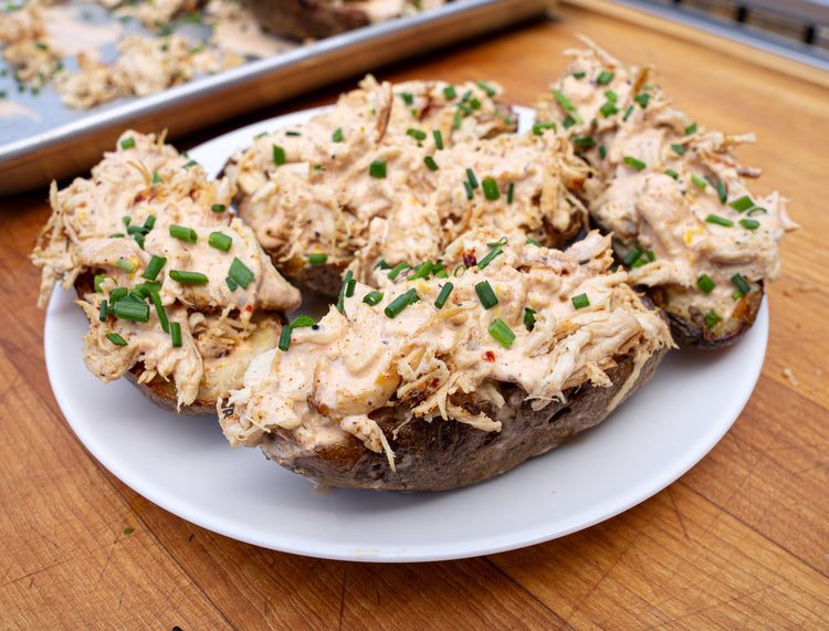 Grilled Chicken Twice-Baked Potatoes with Alabama White Sauce
