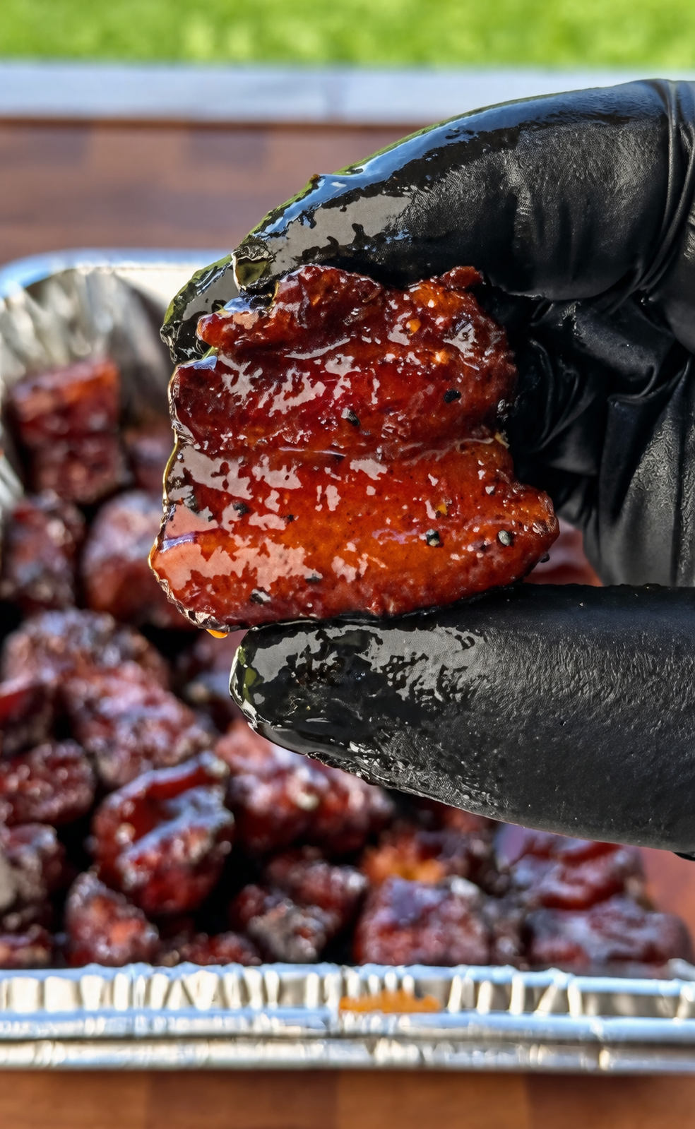 Maple Bourbon Pork Belly Burnt Ends
