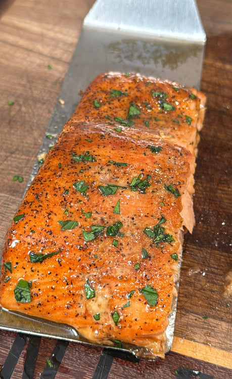 Maple Bourbon Glazed Salmon