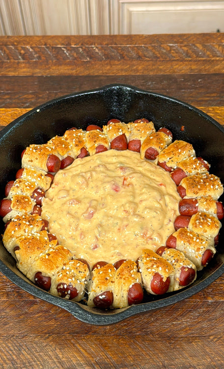 Pigs in a Blanket Queso Ring