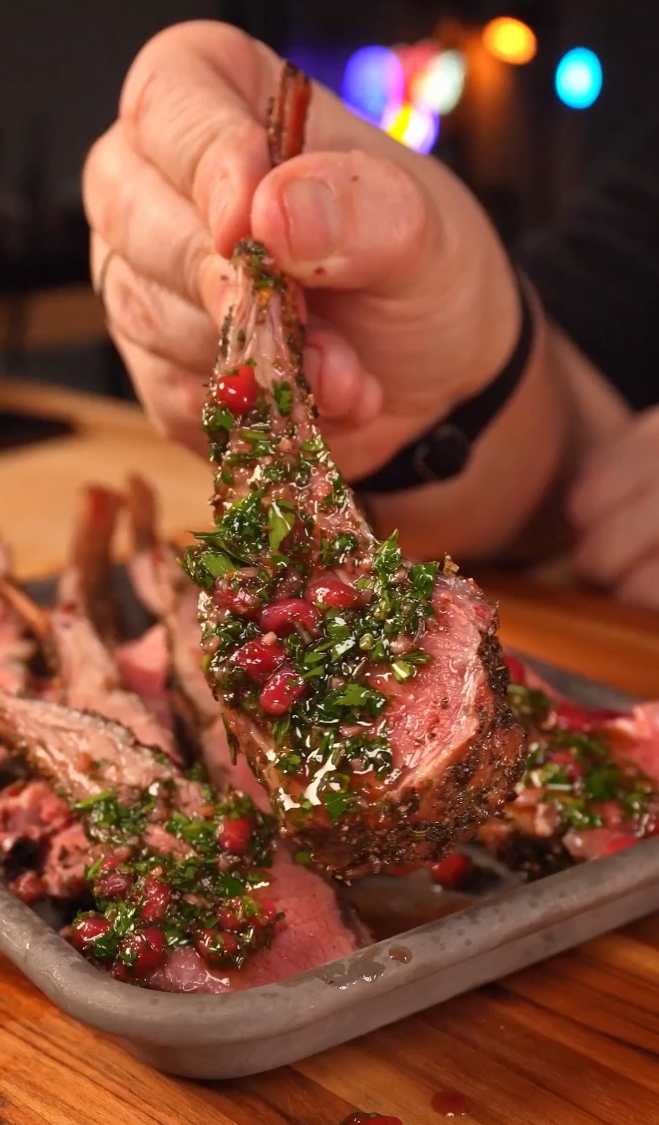 Pomegranate Chimichurri Lamb Chops