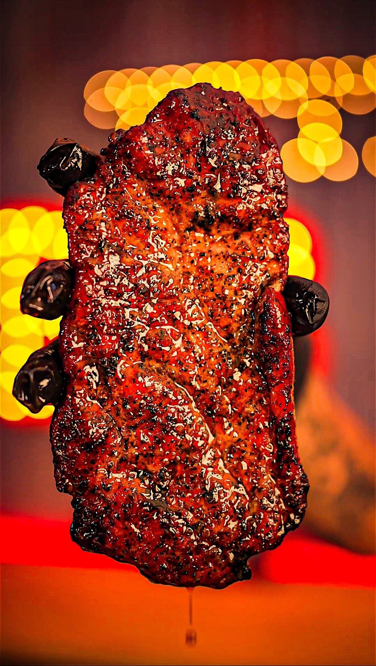 Smoked Pork Steaks with Spicy Mop Sauce