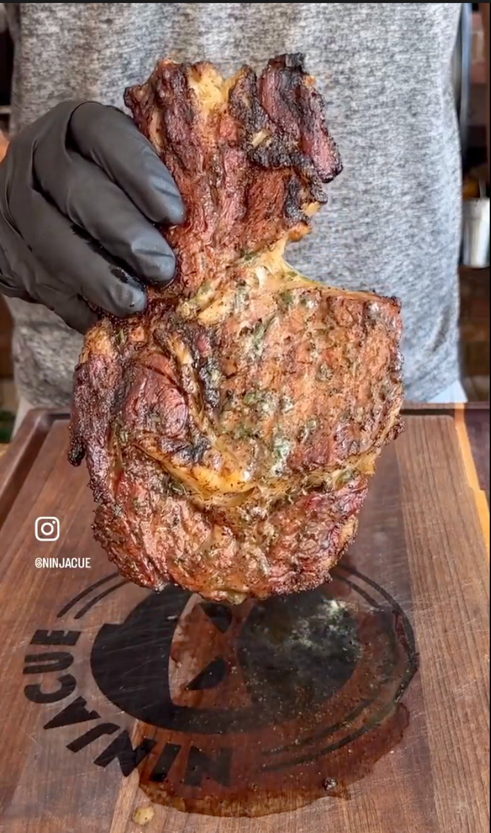 Bear Rib Eye Reverse Seared Bone-In Ribeye – Bear Mountain BBQ