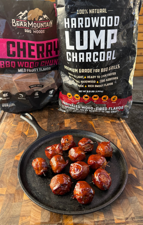 Smoked Bacon Wrapped Meatballs
