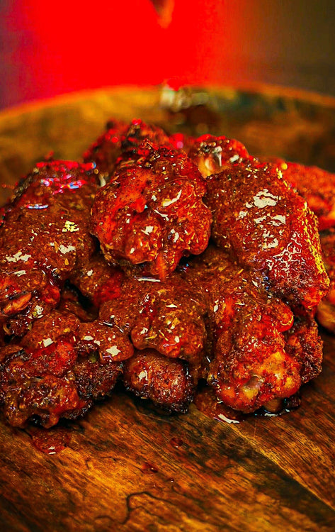 Smoked Fried Cajun Honey Garlicky Wings