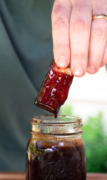 Smoked Pork Belly with Cherry Molasses BBQ Sauce