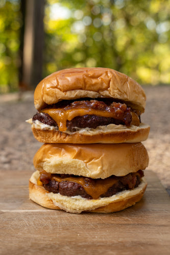 Venison Burgers with Bacon Bourbon Jam