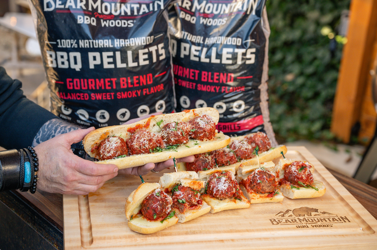 The Grill Dads’ Smoked Mozzarella-Stuffed Meatball Subs