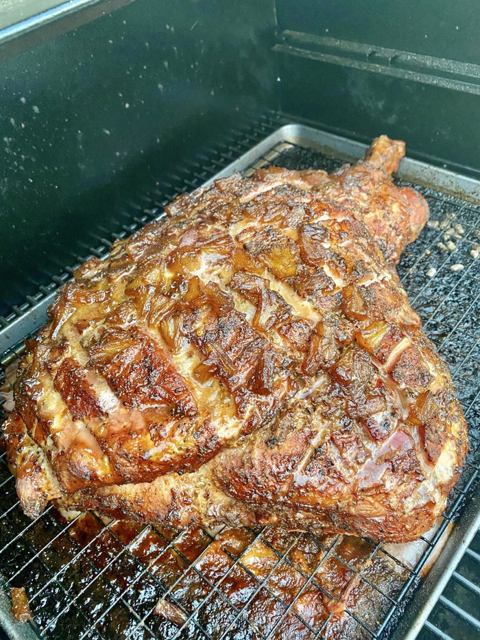 Grill Nation's Bourbon Pineapple Glazed Bone-In Ham