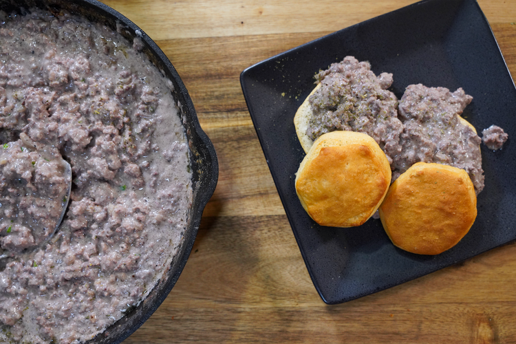 Smoked Moose Sausage & Gravy