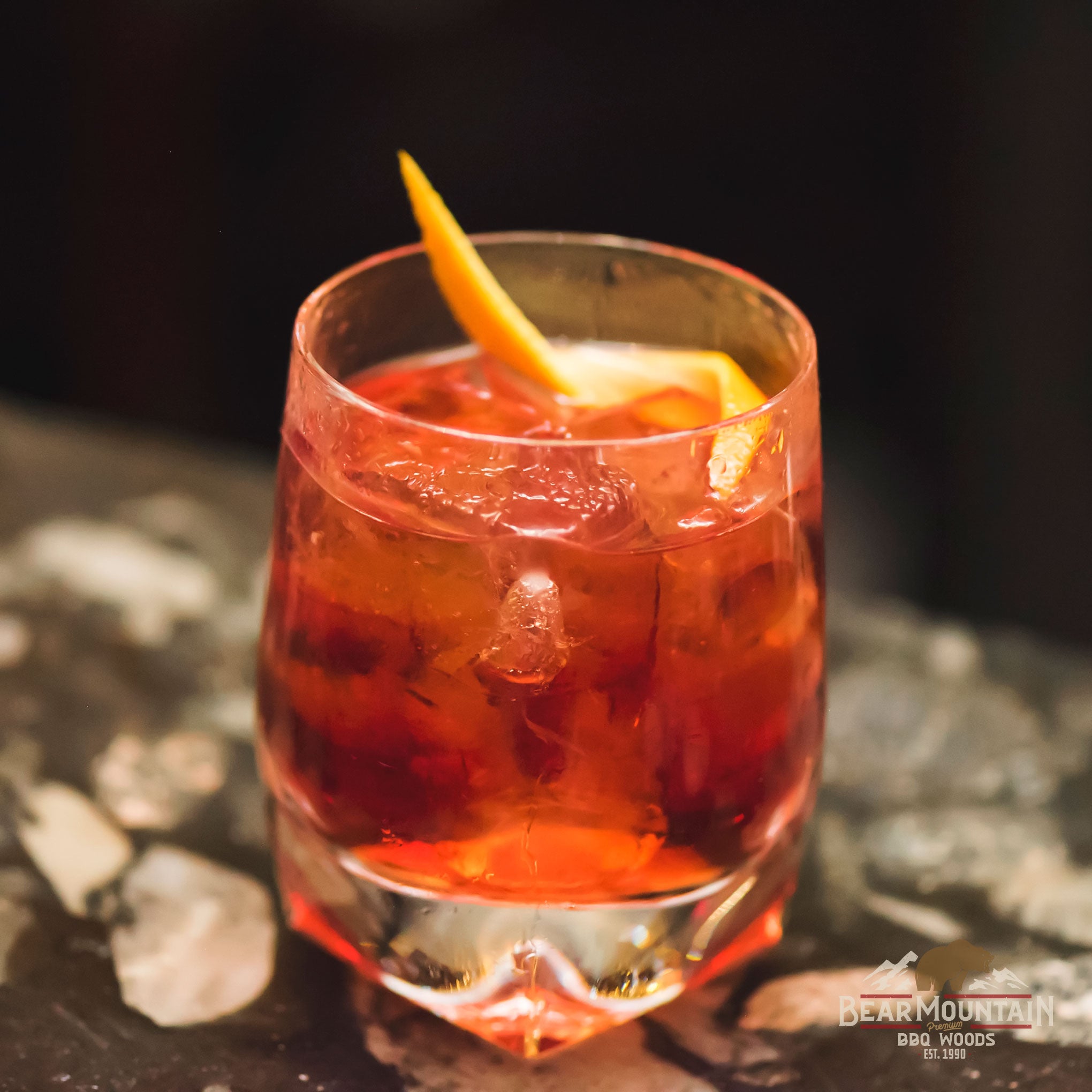 Old Fashioned with Infused Ice Cubes - Stef's Eats and Sweets