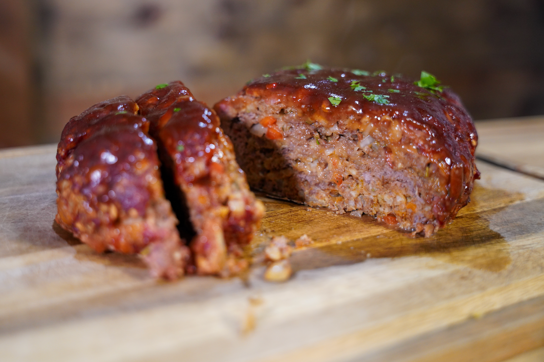 Smoked Venison Meatloaf with Brown Sugar BBQ Glaze