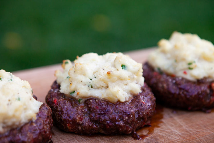 Twice Baked Parmesan Potato Stuffed Personal Meatloaves