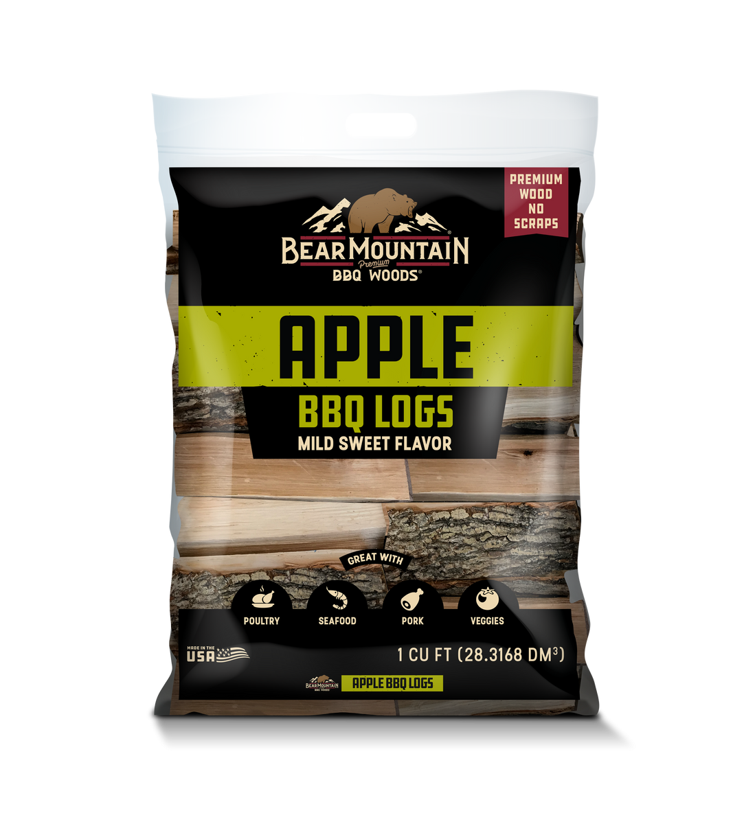 Apple BBQ Wood Logs – Bear Mountain BBQ