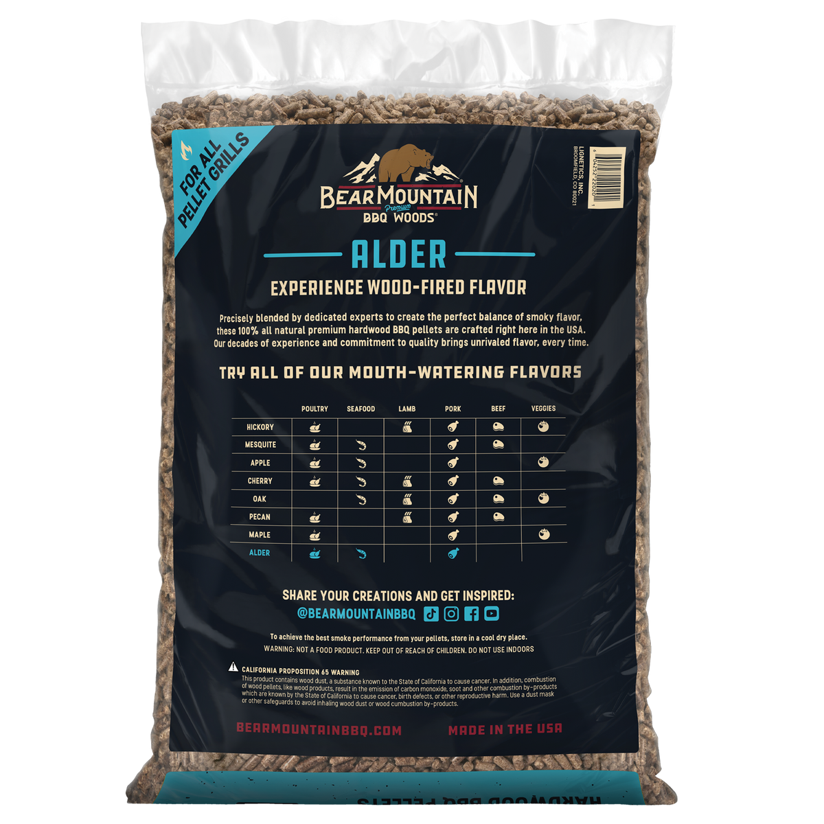 Alder BBQ Wood Pellets
