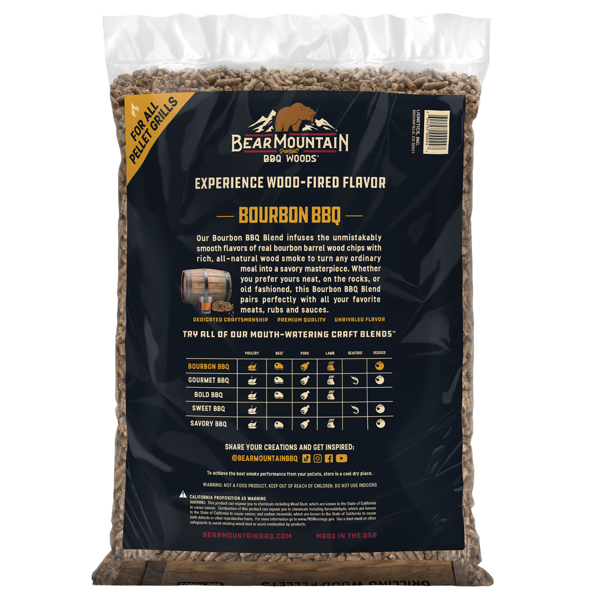 Bourbon BBQ Craft Blends™ Wood Pellets