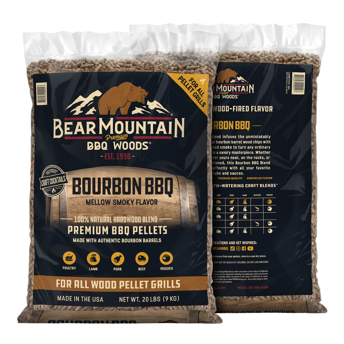Bourbon BBQ Craft Blends™ Wood Pellets
