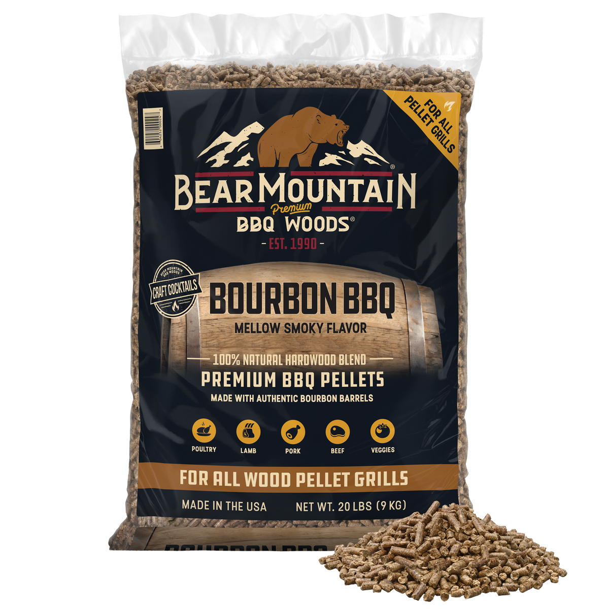 Bourbon BBQ Craft Blends™ Wood Pellets