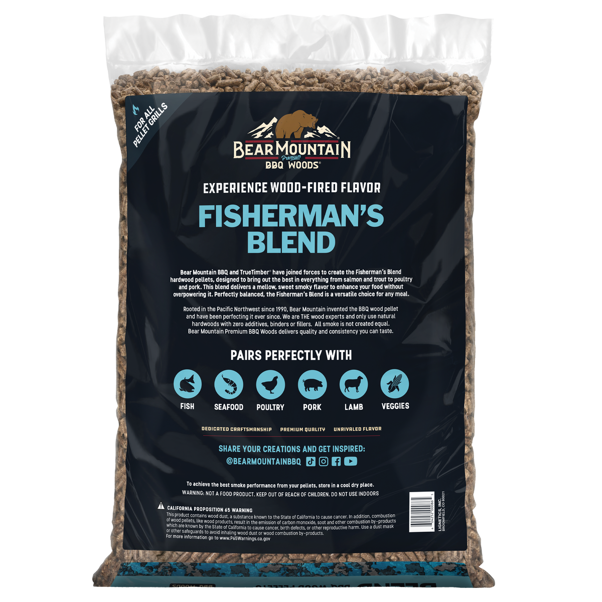 TrueTimber® Fisherman's Blend BBQ Wood Pellets