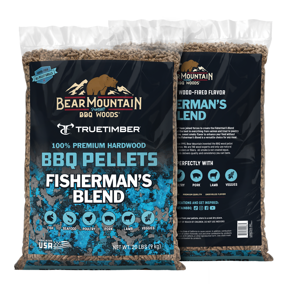 TrueTimber® Fisherman's Blend BBQ Wood Pellets