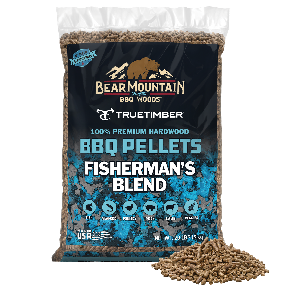 TrueTimber® Fisherman's Blend BBQ Wood Pellets