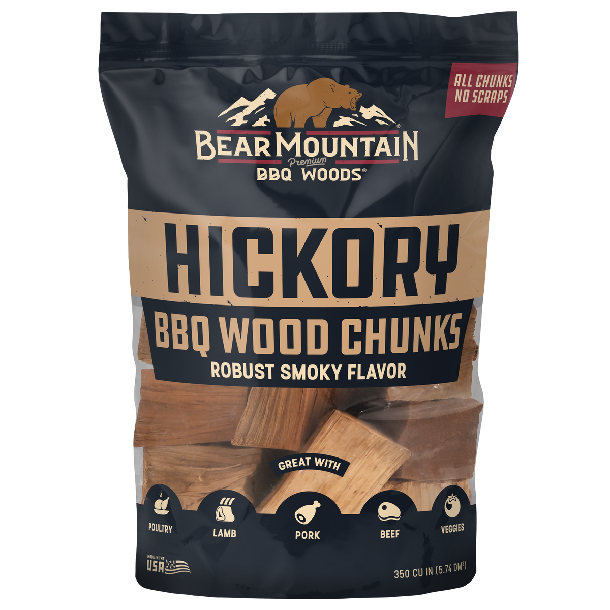 Hickory BBQ Wood Chunks