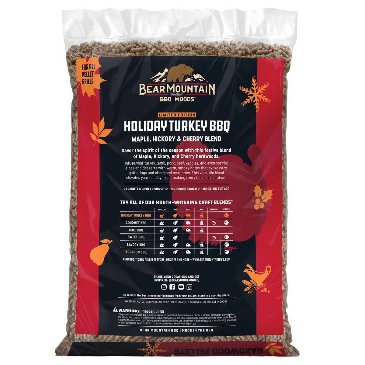 Holiday Turkey BBQ Craft Blends® Wood Pellets