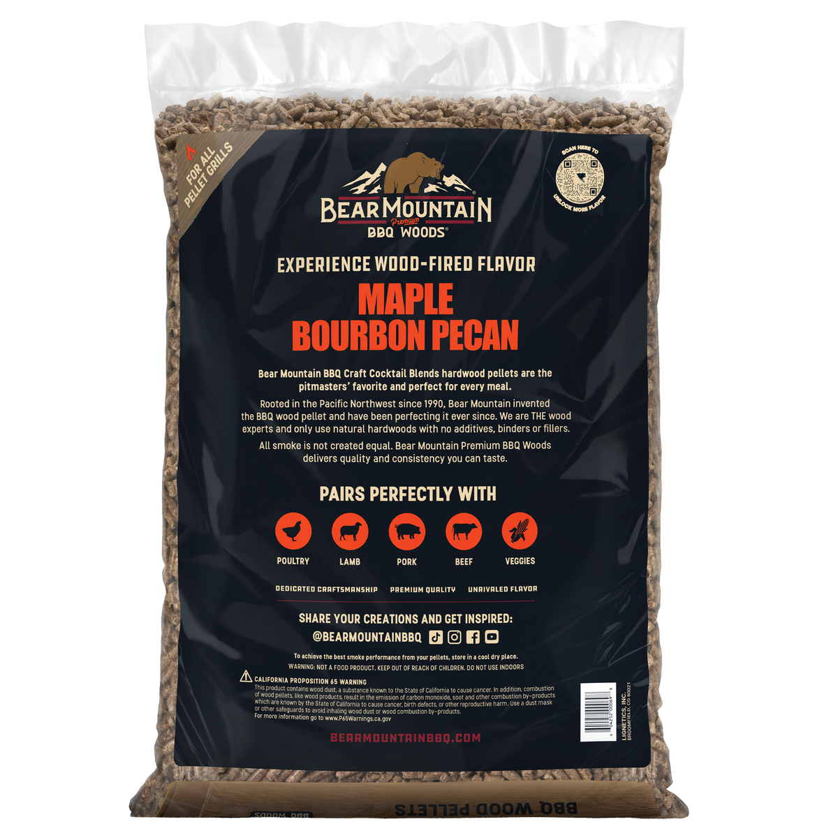 Maple Bourbon Pecan BBQ Craft Cocktail Blends® Wood Pellets