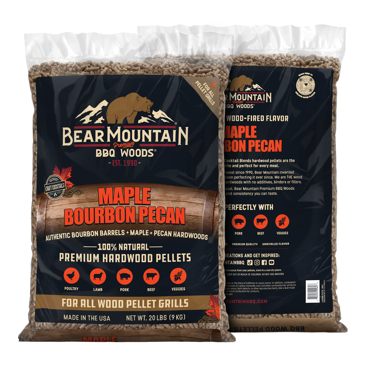 Maple Bourbon Pecan BBQ Craft Cocktail Blends® Wood Pellets