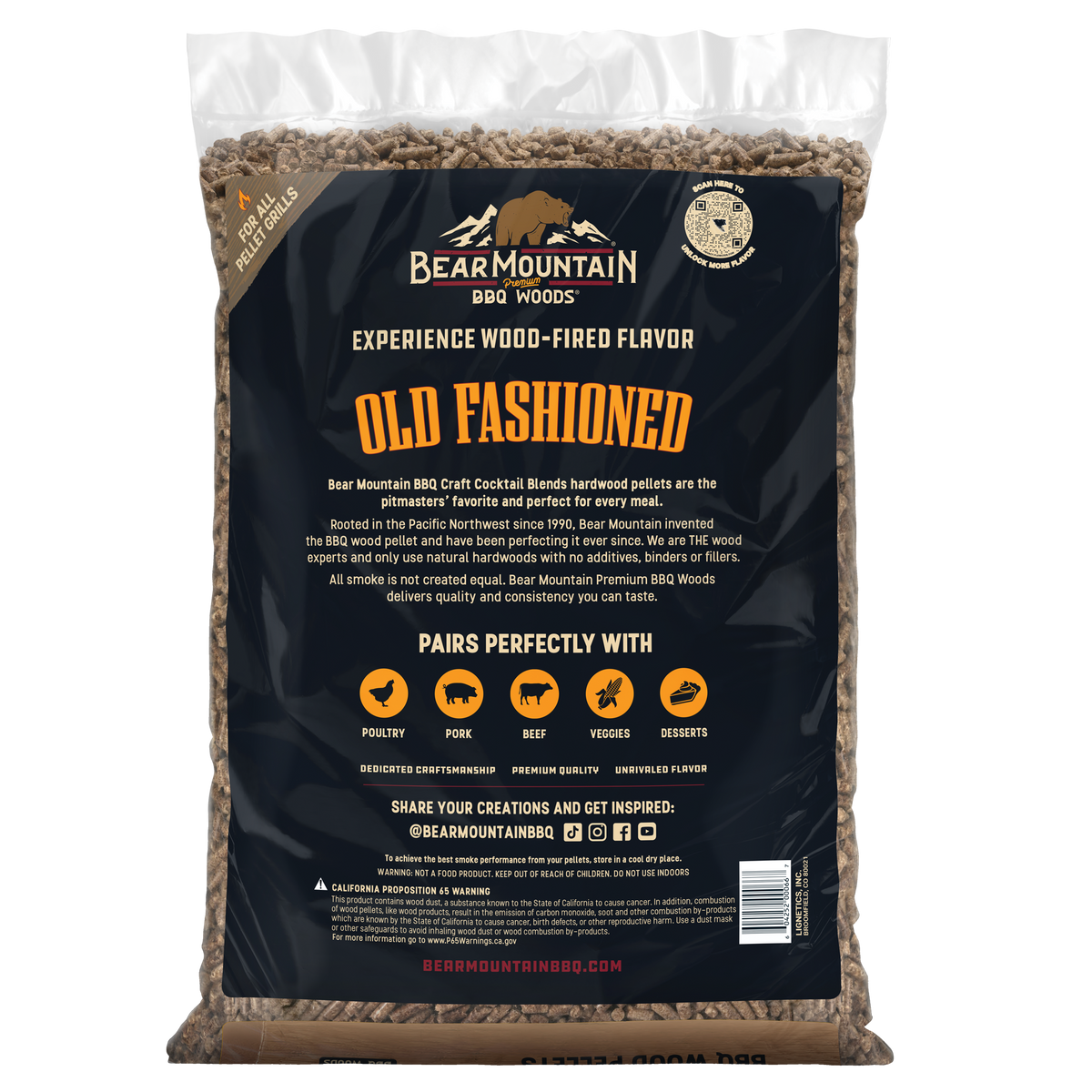 Old Fashioned Craft Cocktail Blend BBQ Wood Pellets
