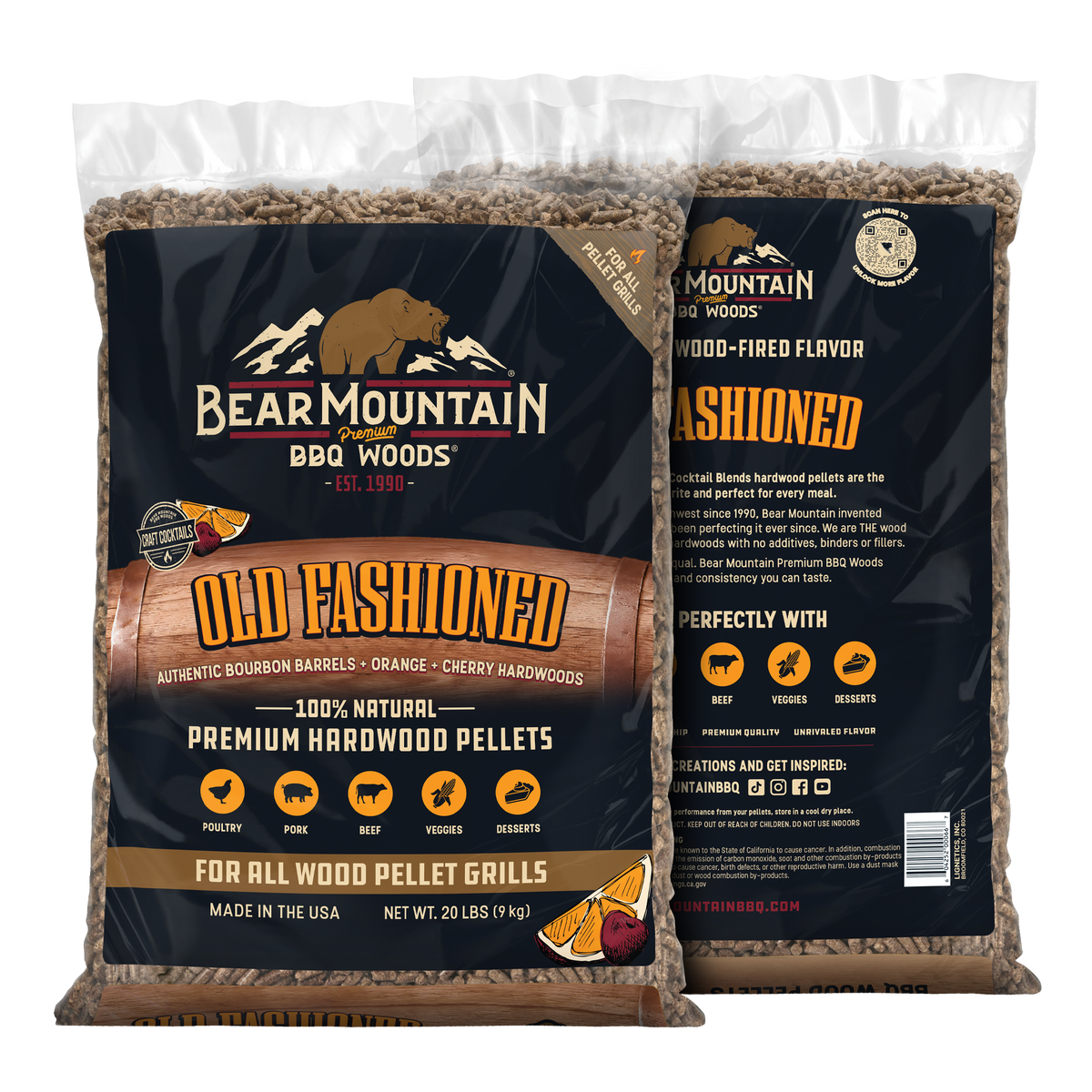 Old Fashioned Craft Cocktail Blend BBQ Wood Pellets