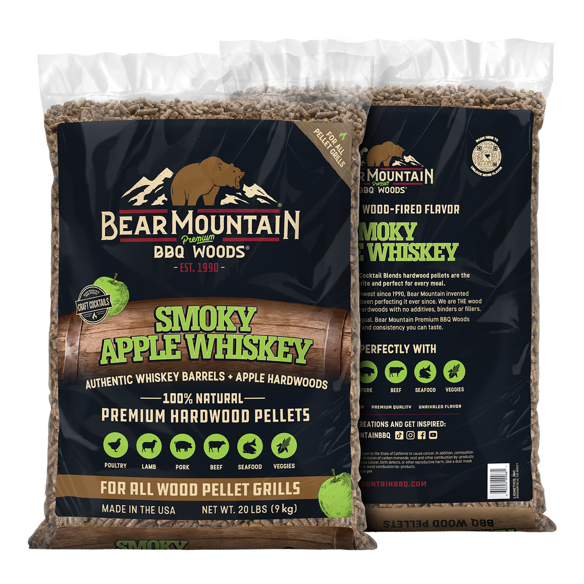 Smoky Apple Whiskey BBQ Craft Cocktail Blends® Wood Pellets