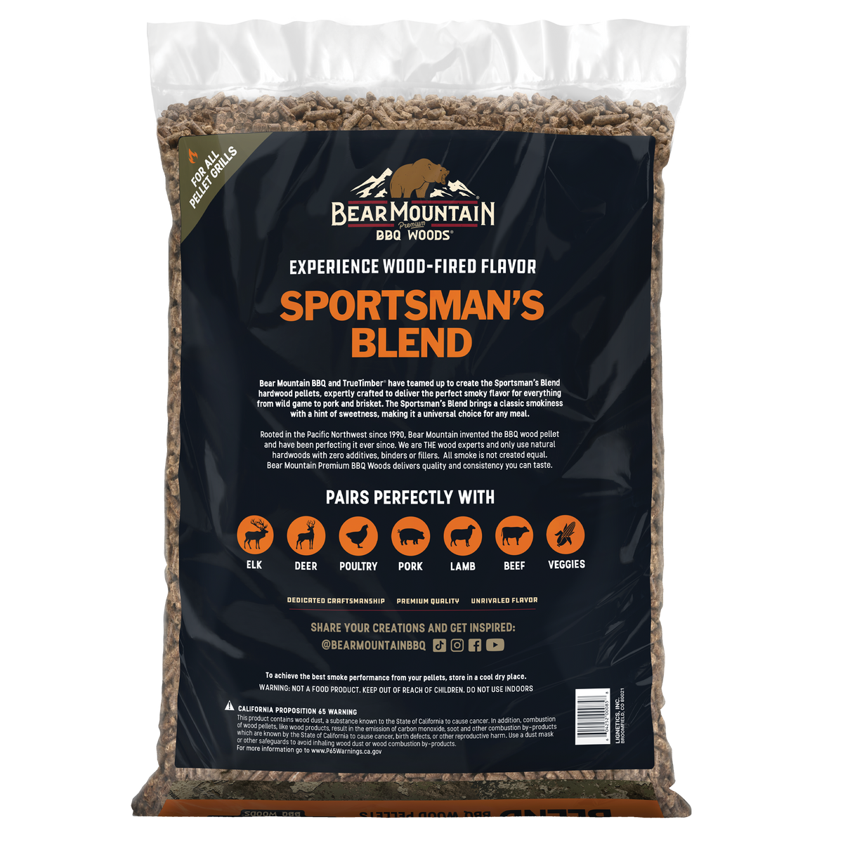 TrueTimber® Sportsman's Blend BBQ Wood Pellets
