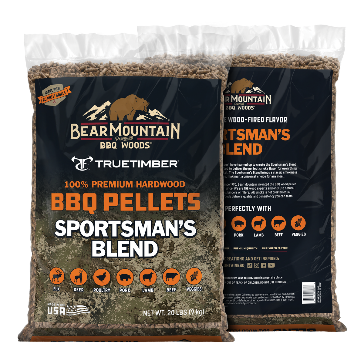 TrueTimber® Sportsman's Blend BBQ Wood Pellets
