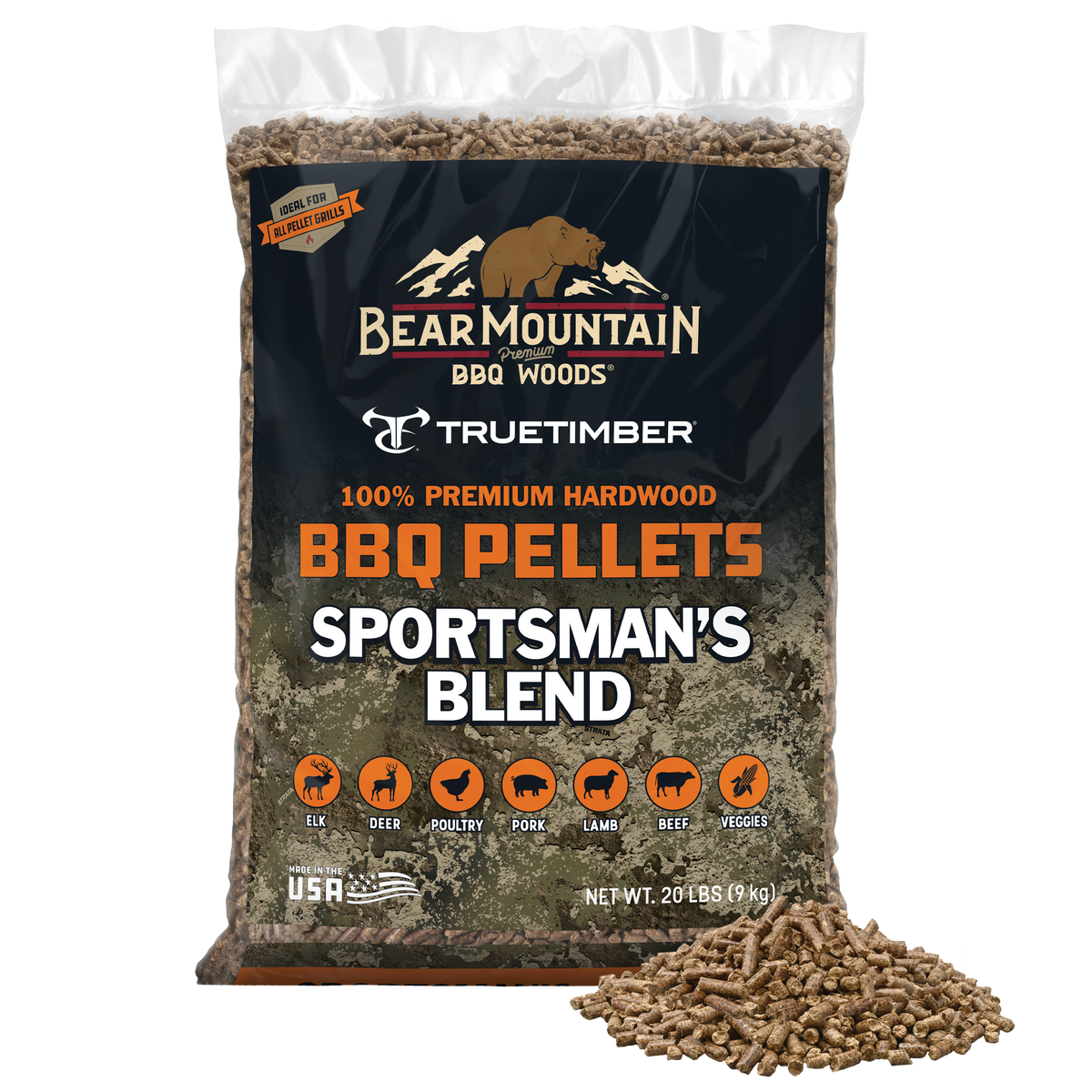 TrueTimber® Sportsman's Blend BBQ Wood Pellets